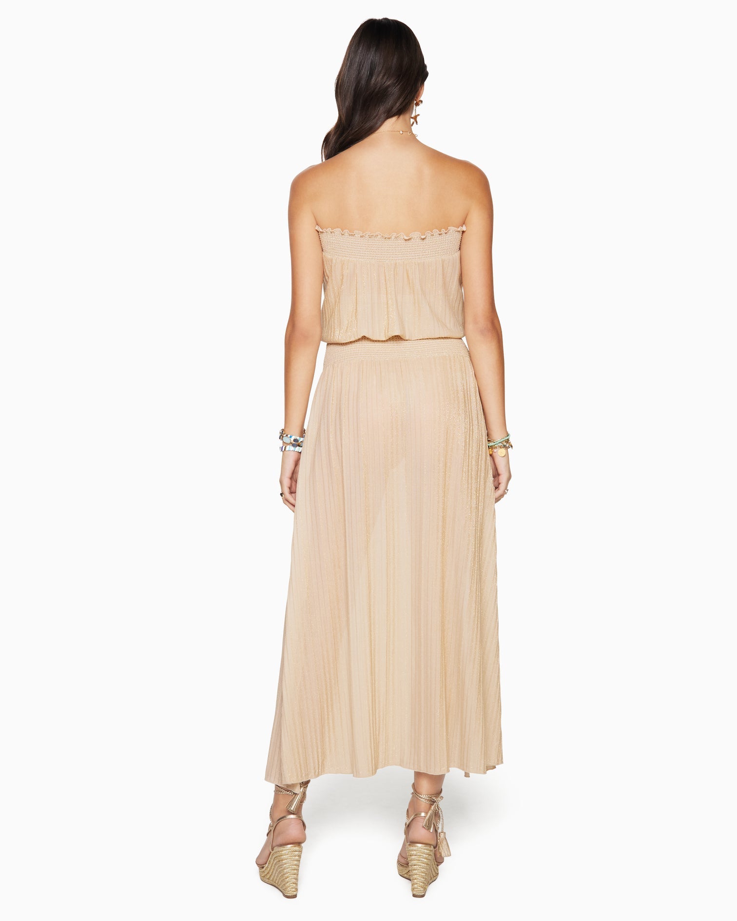 Santana Slit Maxi Dress - Gold by Ramy Brook — alternate view