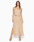 Santana Slit Maxi Dress - Gold by Ramy Brook | 25 South Boutiques
