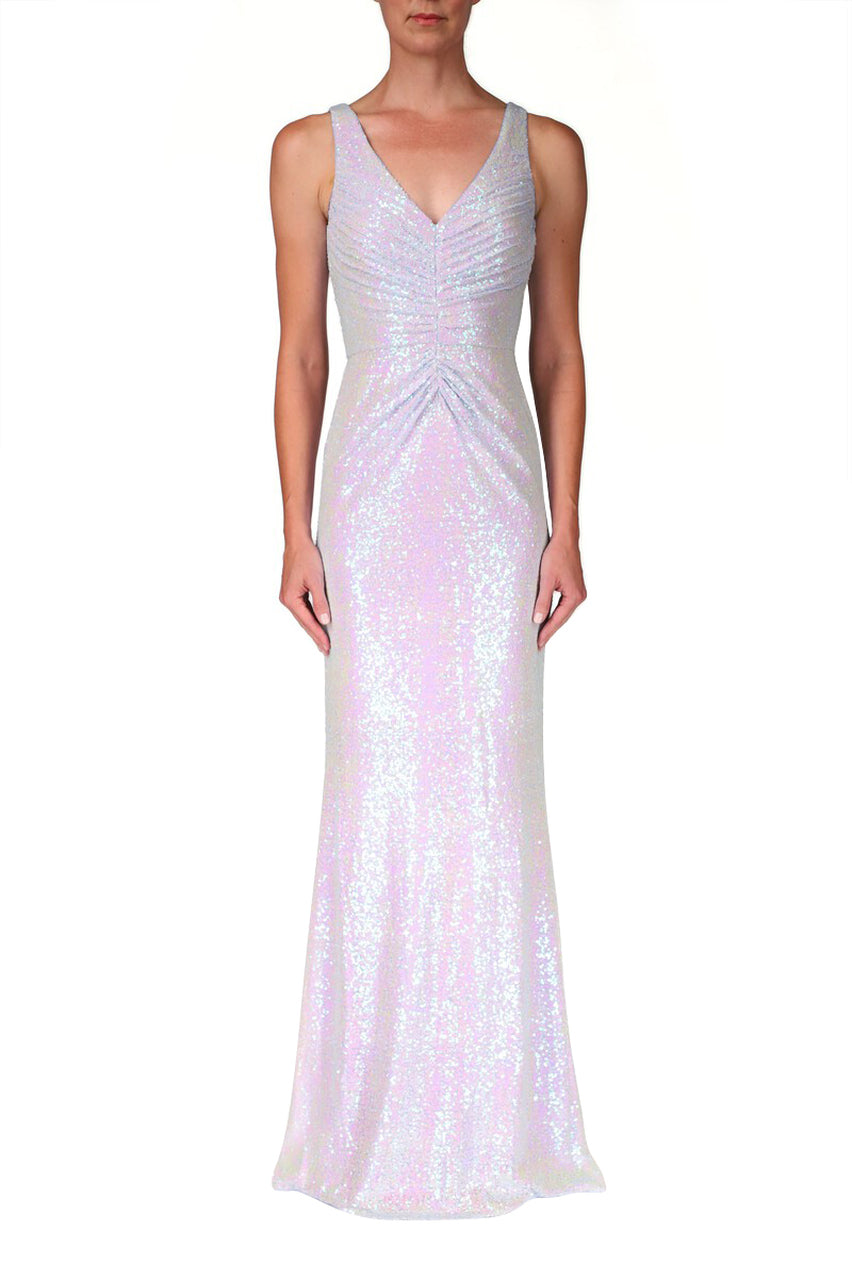 Sparkling Mermaid Sequin Gown - Blue by Badgley Mischka | 25 South Boutiques