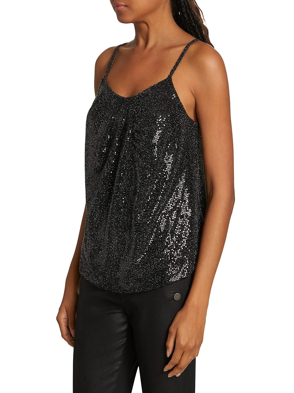 Graham Sequin Tank - Black by Ramy Brook — alternate view