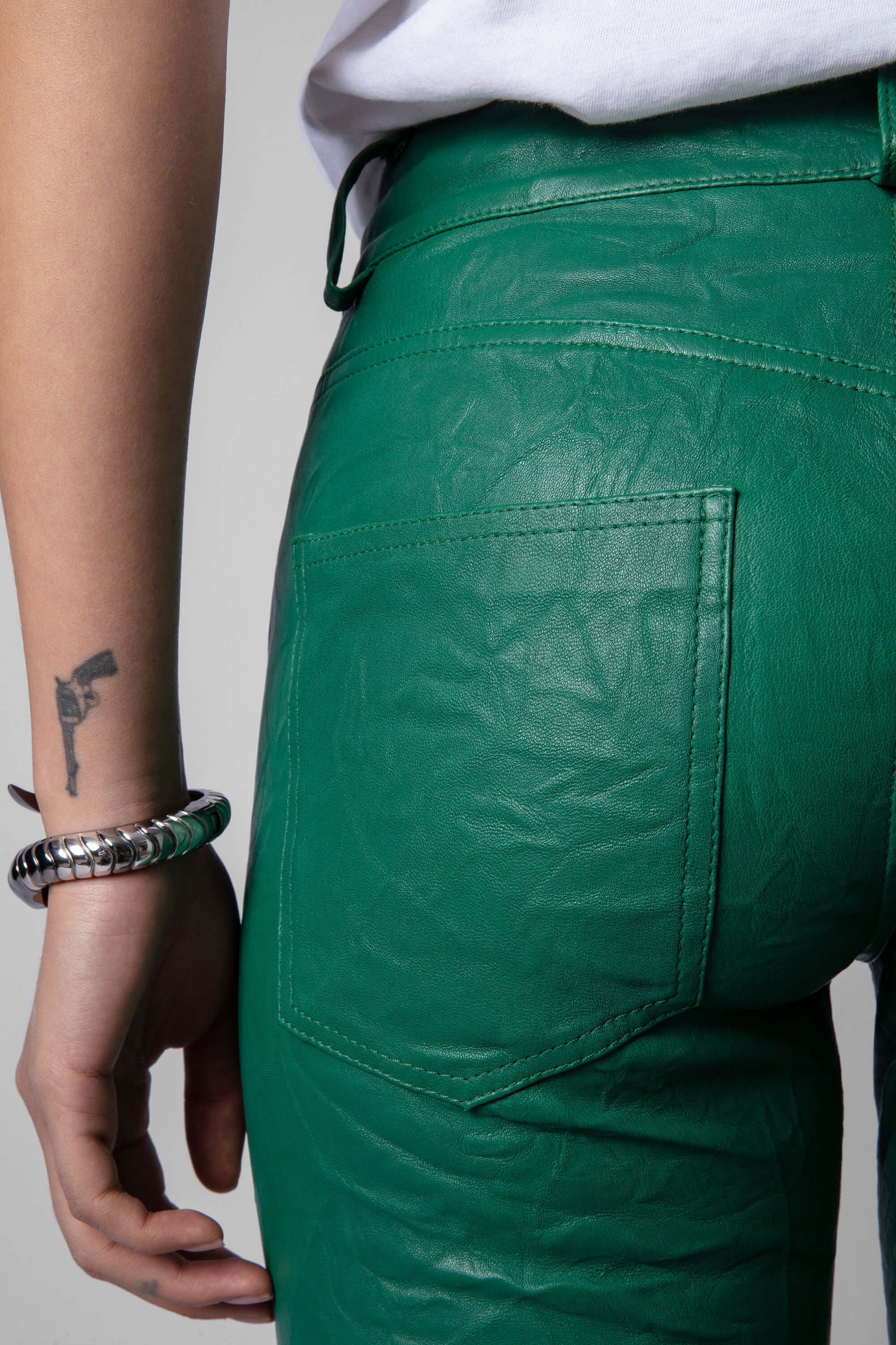 Phalme Leather Pants - Buisson by Zadig & Voltaire — view 5