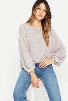 Major Crush Back V Cozy - Grey by Project Social T — alternate view