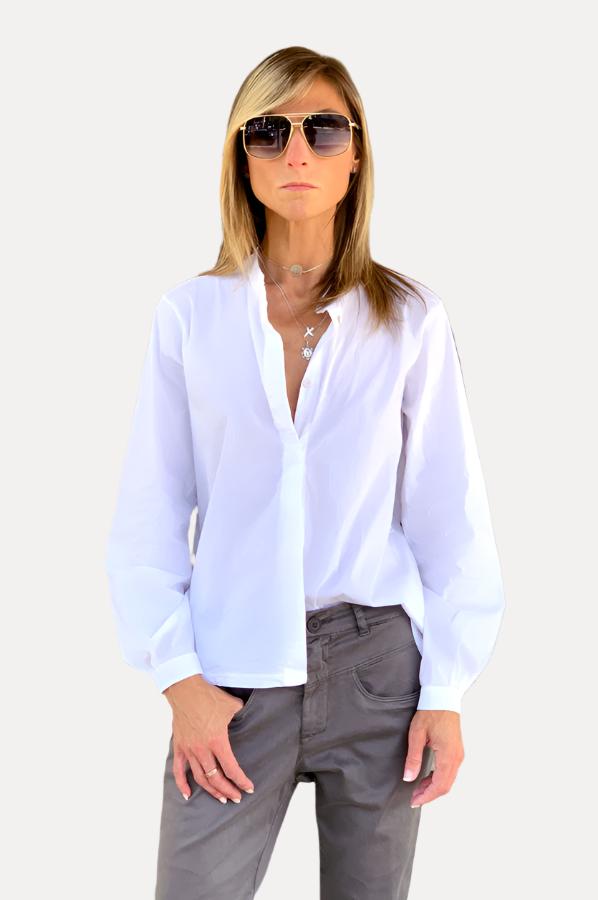 Button Down Shirt - White by Transit Par-Such | 25 South Boutiques