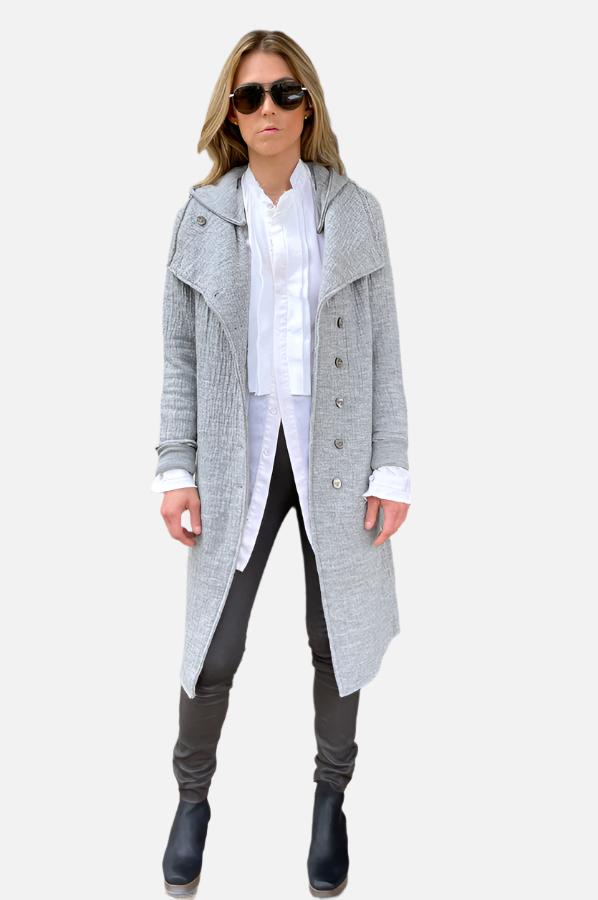 Hooded Coat - Grey by Transit Par-Such | 25 South Boutiques