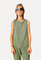 Shot Cotton Knitted Top - Green by Transit Par-Such | 25 South Boutiques