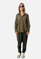 Oversize Fit Trousers - Green by Transit Par-Such | 25 South Boutiques
