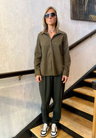 Button-Up Shirt - Khaki by Tandem — alternate view