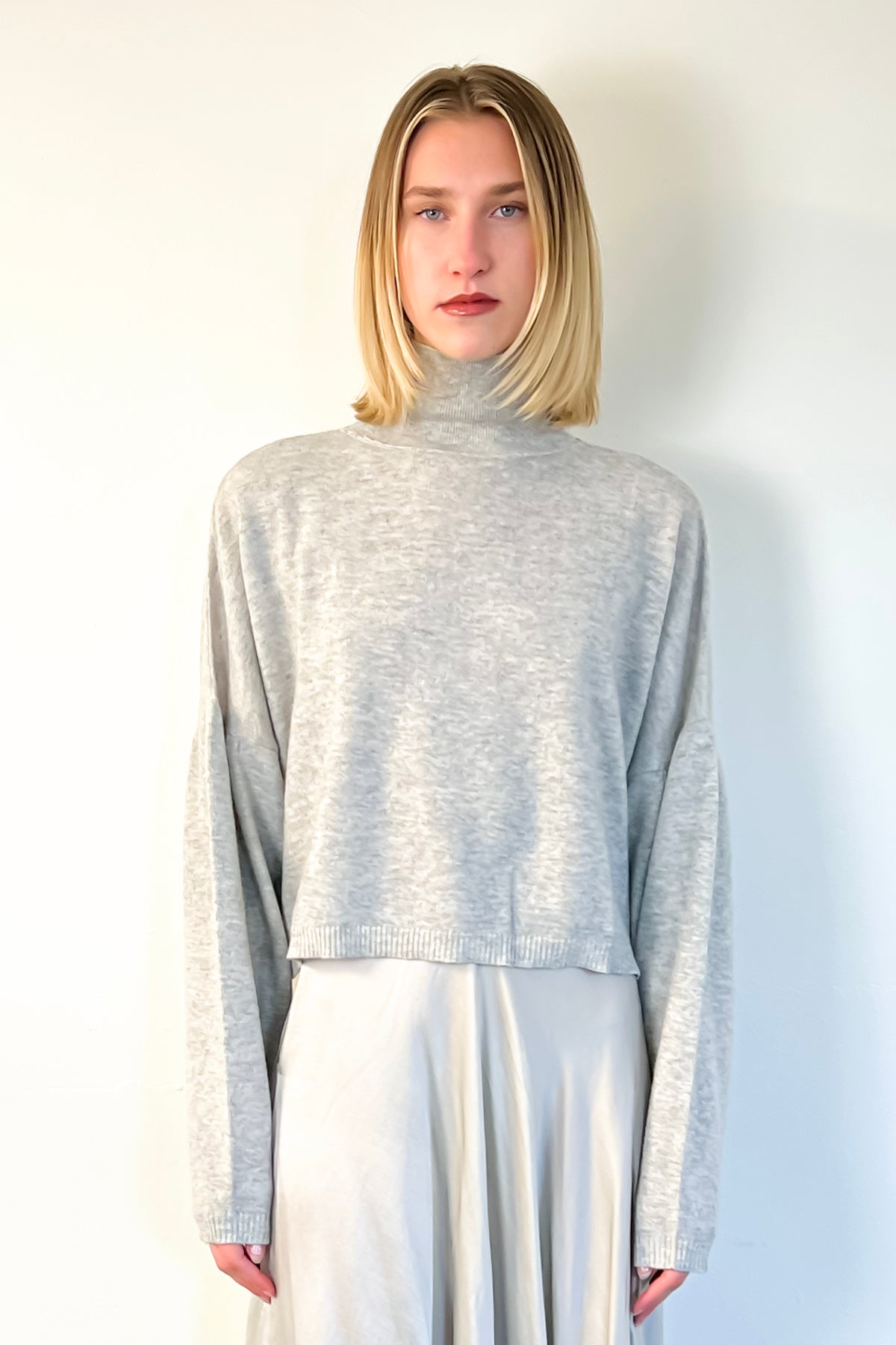 Swing Turtleneck - Silver by Brazeau Tricot | 25 South Boutiques