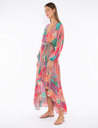 Gulmira Dress - Pink Abstract Jungle by Taj by Sabrina Crippa — alternate view