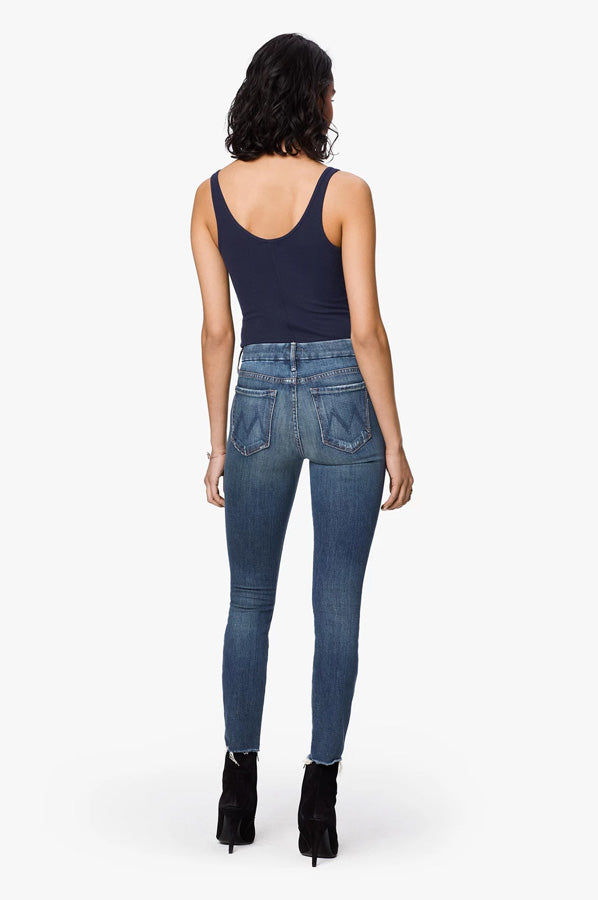 The Looker Ankle Fray Denim - Gutterpunk by MOTHER — view 3