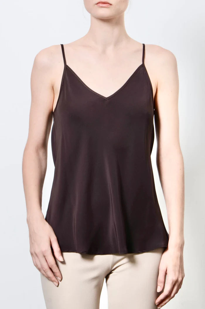 Henrietta Silk Camisole - Espresso by Elaine Kim | 25 South Boutiques