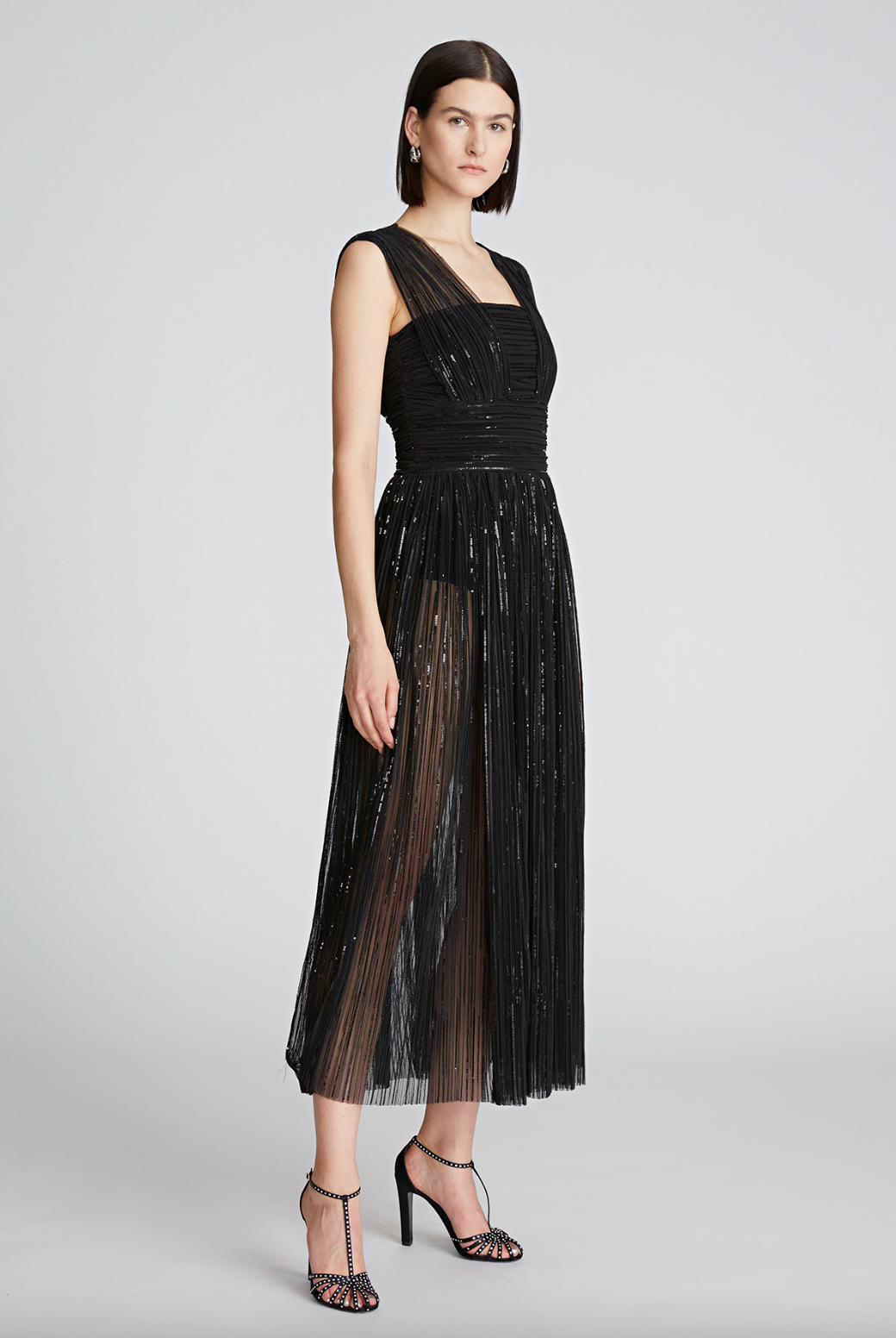 Liana Dress - Black by Halston — view 3