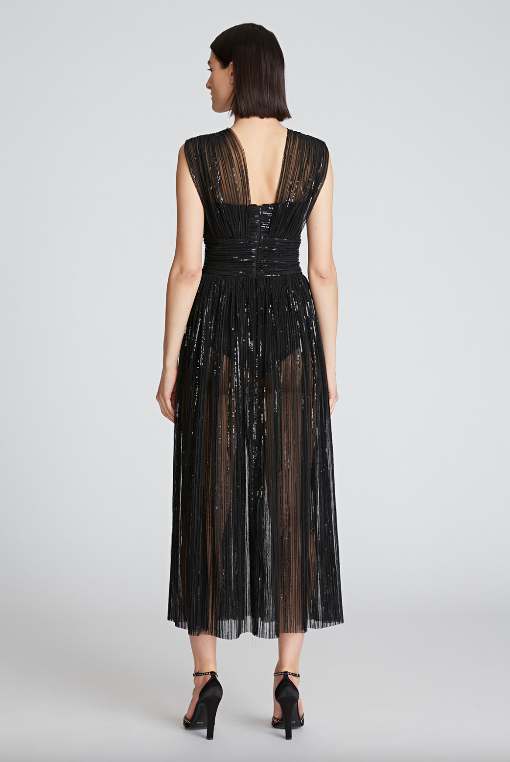 Liana Dress - Black by Halston — alternate view