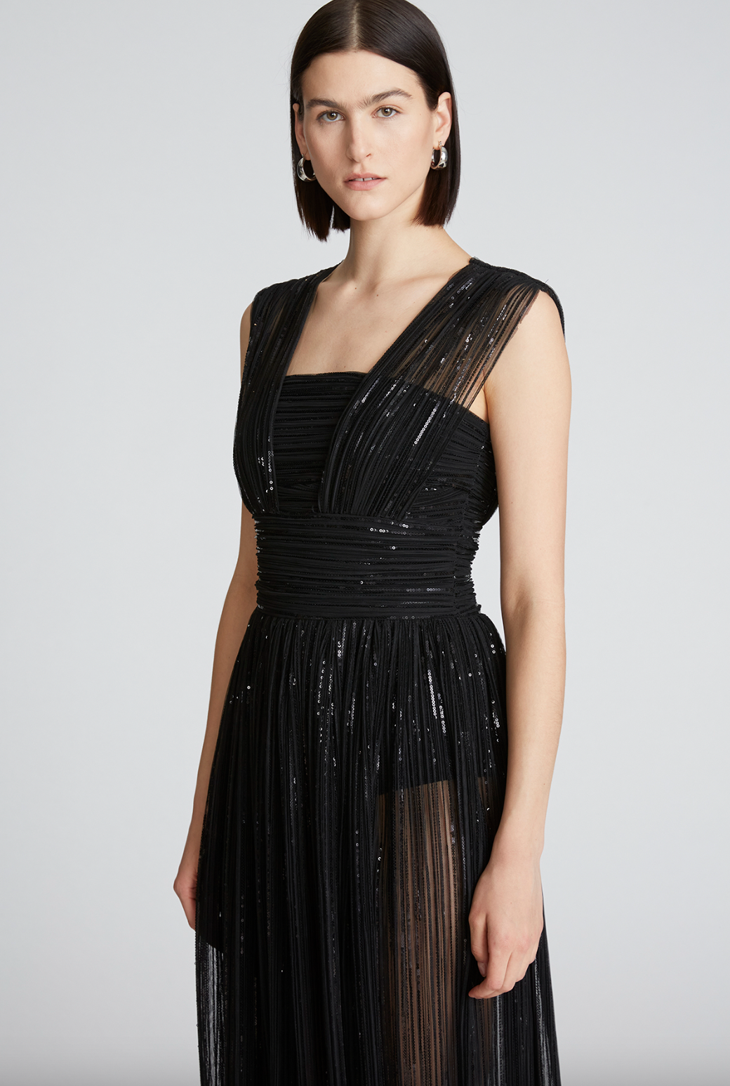 Liana Dress - Black by Halston — view 5