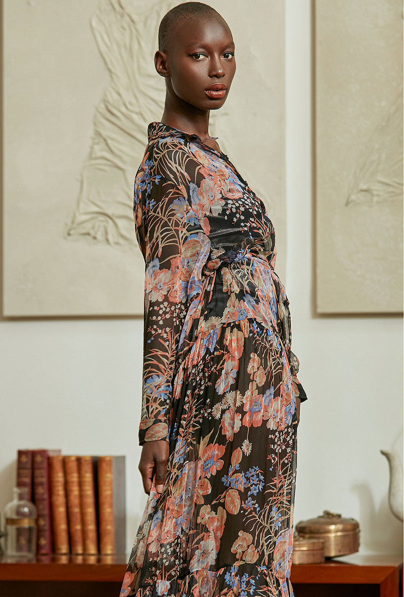 Halfeti Blouse Dress - Floral Combo by Mes Demoiselles — view 4