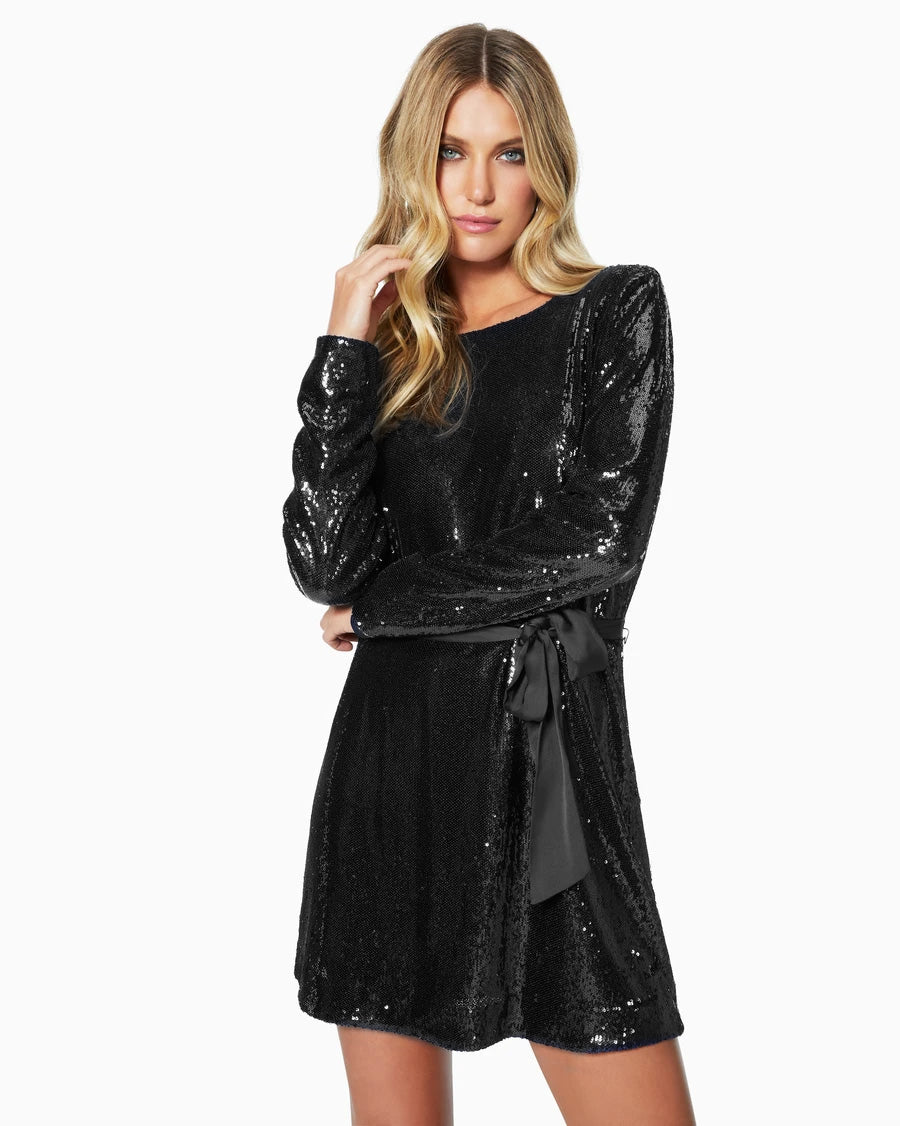 Hallie Sequin Dress - Black by Ramy Brook | 25 South Boutiques
