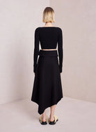 Hallie Rib Knit Cardigan - Black by A.L.C — view 3