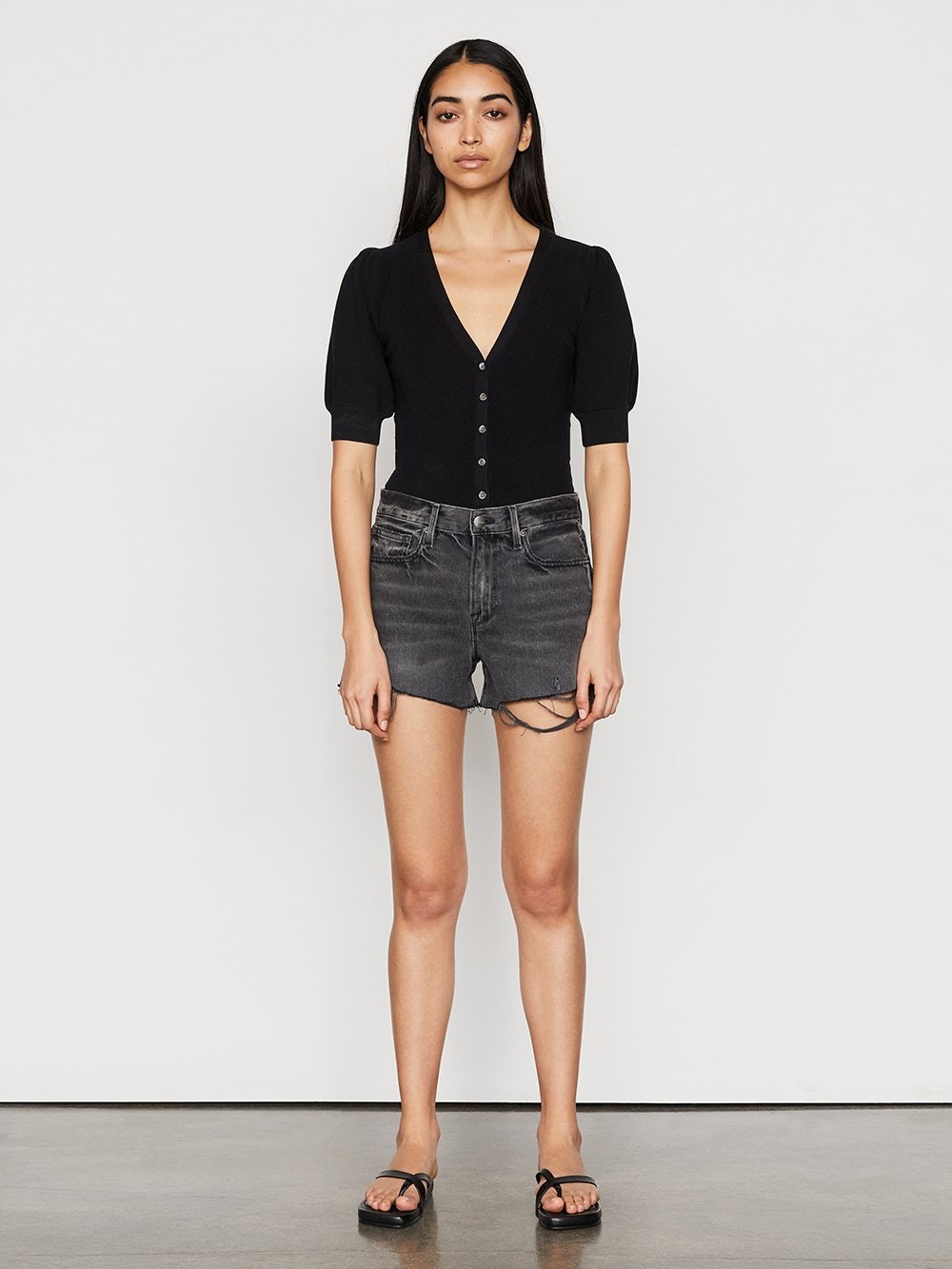 Le Brigette Short Raw Edge - Harbor Way Destruct by Frame | 25 South Boutiques