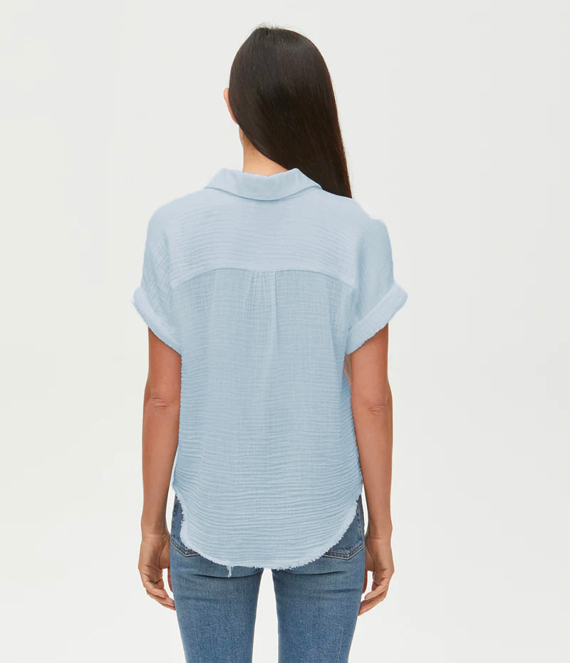 Bailey Gauze Button Down Shirt - Habor by Michael Stars — alternate view