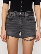 Le Brigette Short Raw Edge - Harbor Way Destruct by Frame — view 3