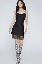 Harmony Lace Slip Dress - Black by Alice & Olivia — view 3