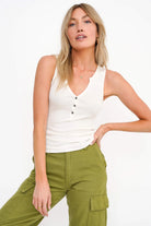 Hartford Henley Tank - Ivory by Project Social T | 25 South Boutiques