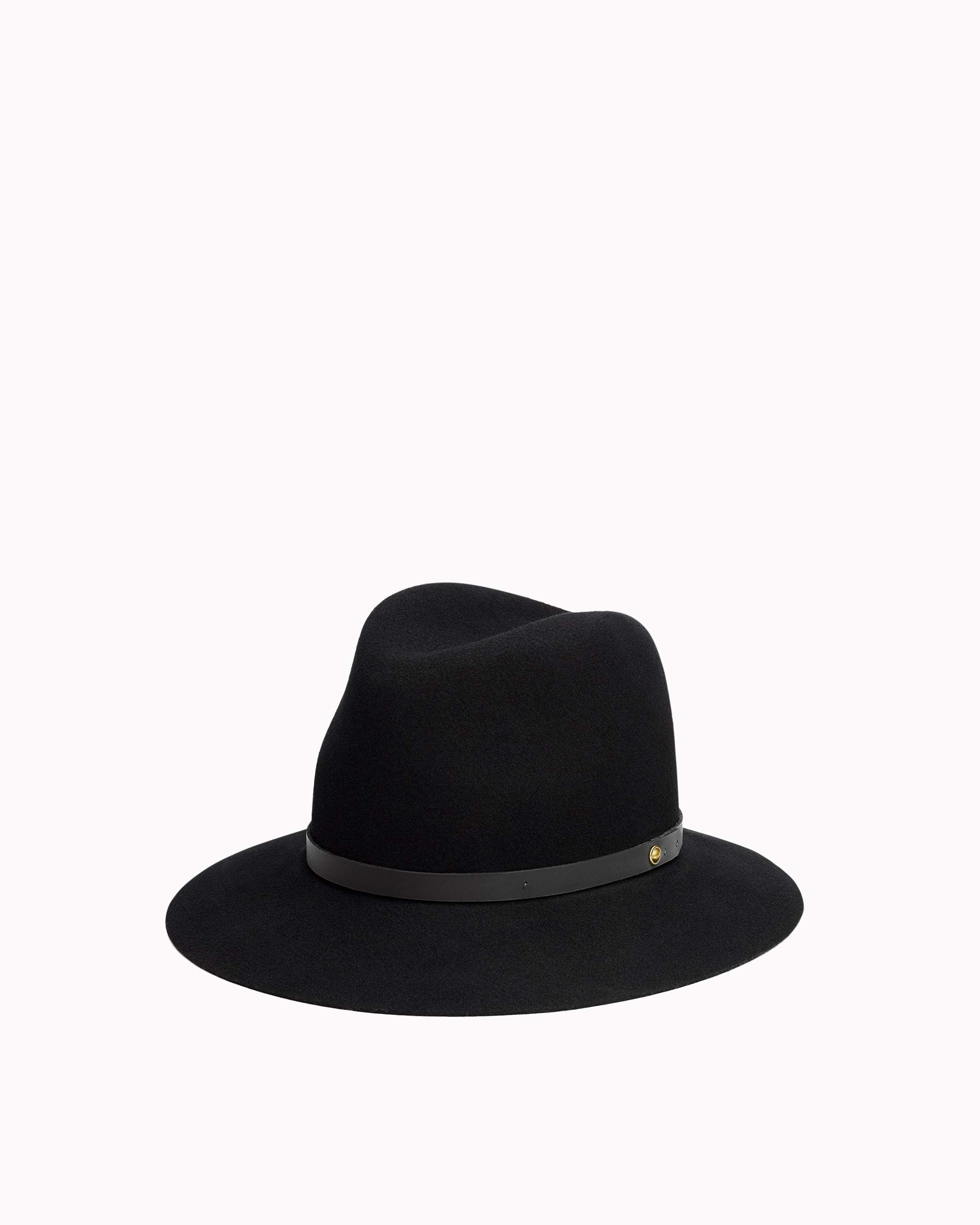 Floppy Brim Fedora - Black by Rag & Bone — view 3