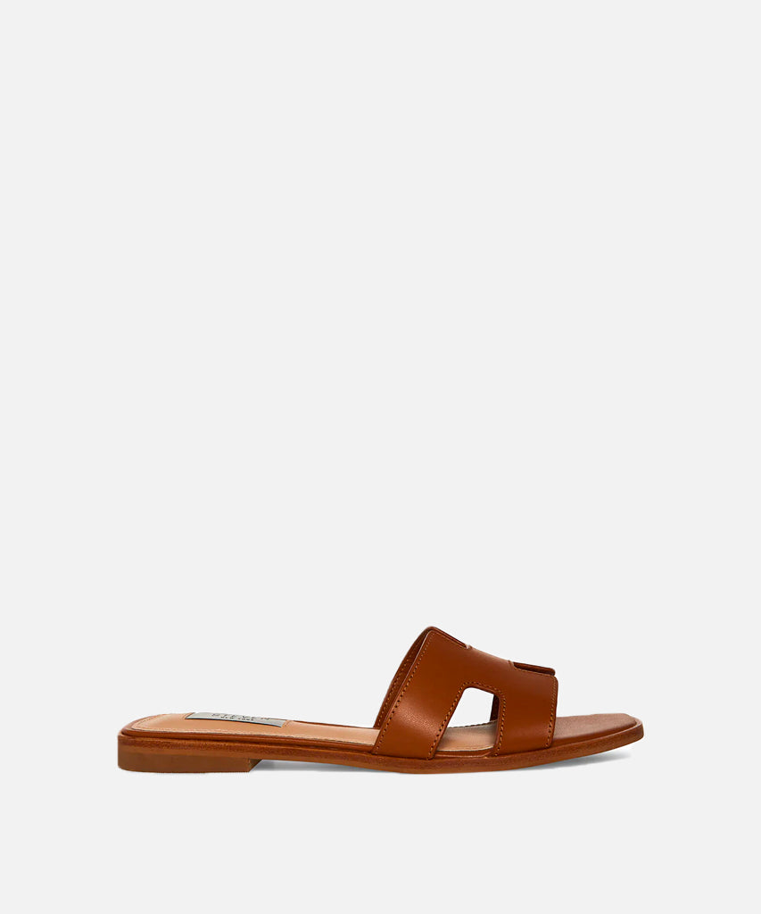 Haydn Leather Slide - Cognac by Steve Madden | 25 South Boutiques