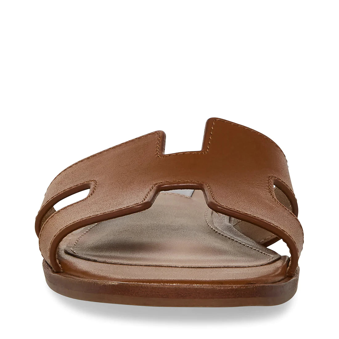 Haydn Leather Slide - Cognac by Steve Madden — view 3