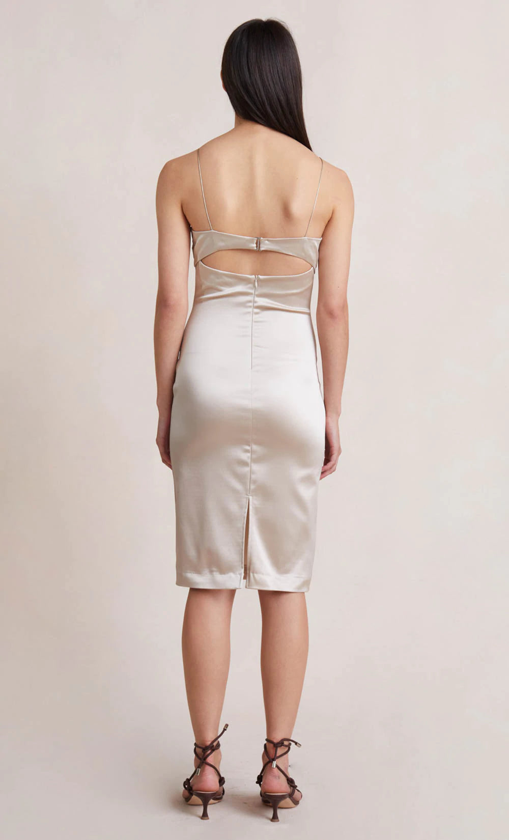 Heather Midi Dress - Champagne by Bec & Bridge — view 4