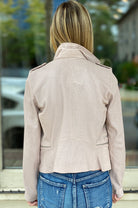 Hera Leather Jacket - Pale Pink by Mauritius — view 3