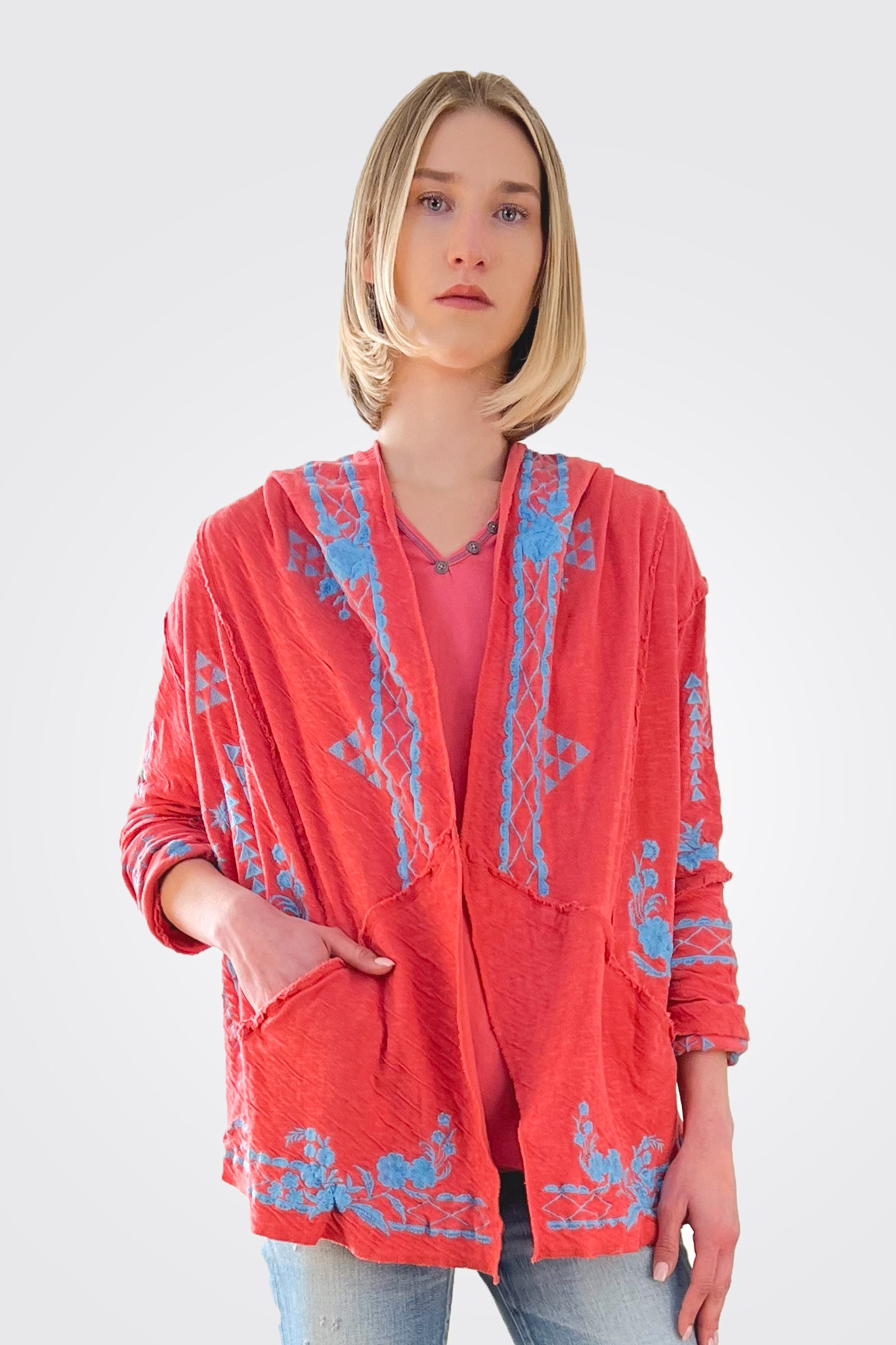 Sia Jacket - Watermelon by Caite — alternate view