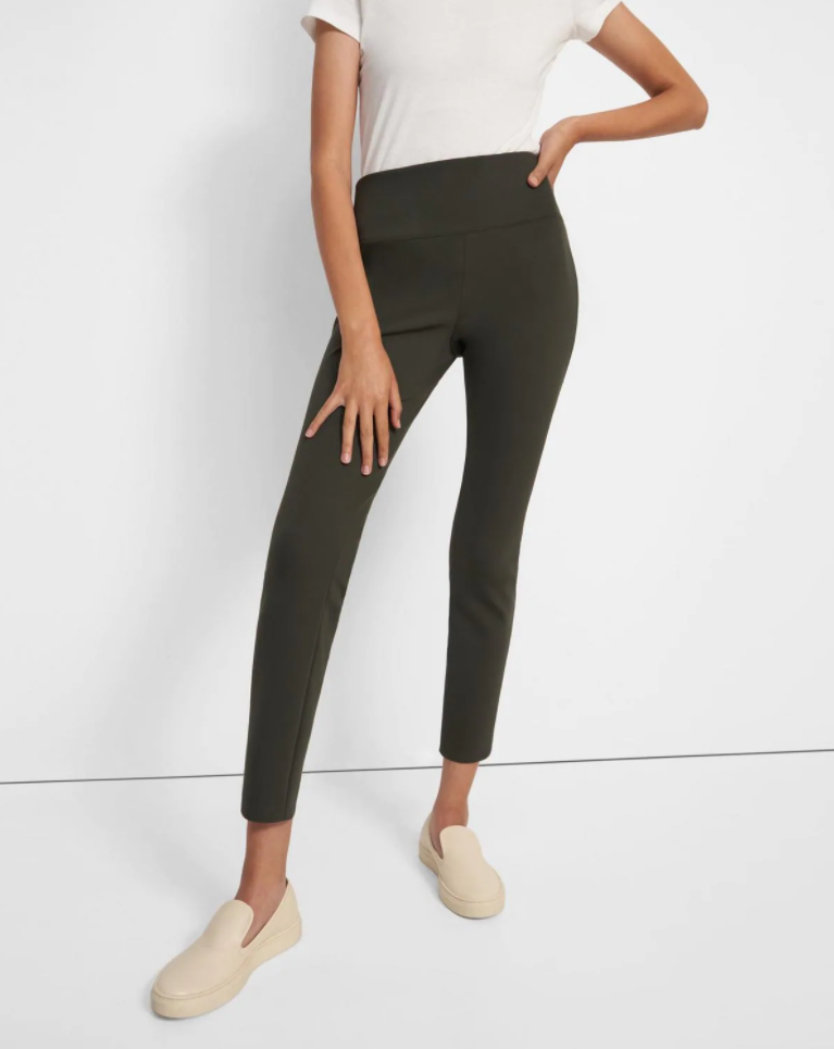 Scuba Yoke Leggings - Hunter by Theory — view 3