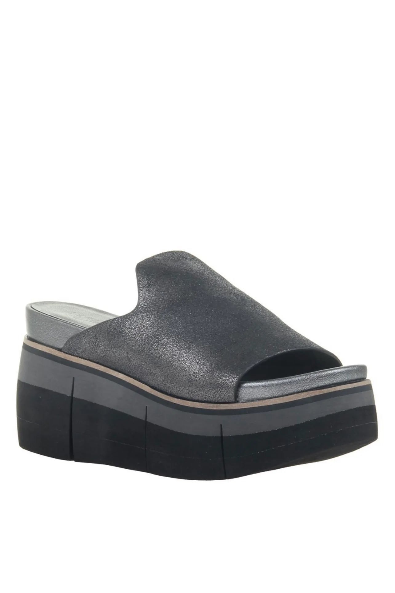 Flow Platform Sandal - Pewter by Naked Feet | 25 South Boutiques