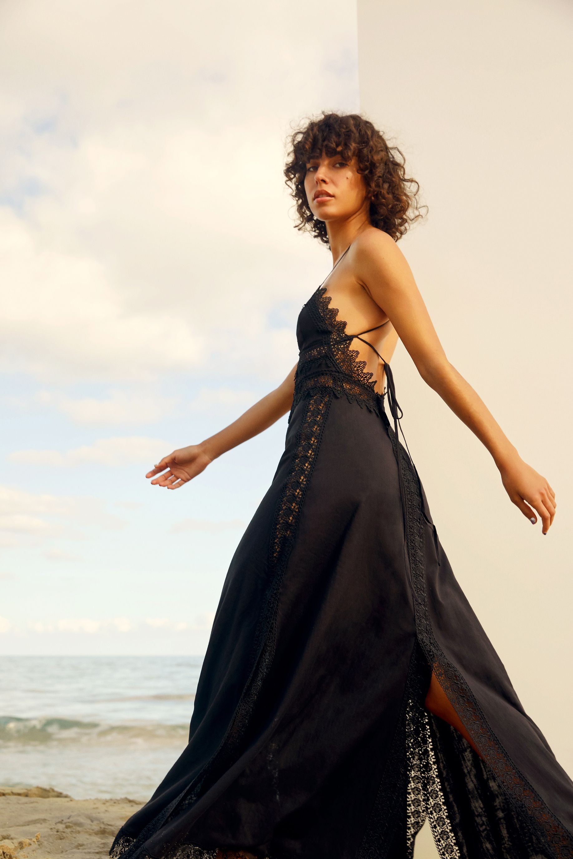 Imagen Long Dress - Black by Charo Ruiz — view 3