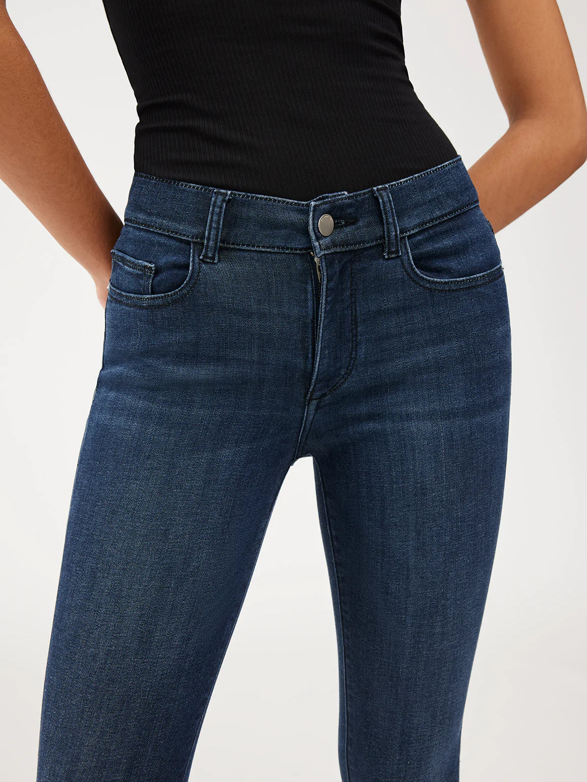 Farrow Skinny High Rise Ankle - Dark Indigo by DL1961 — view 4