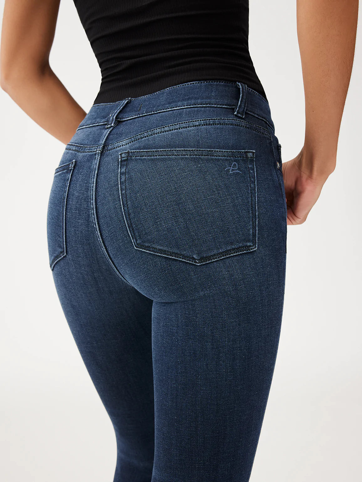 Farrow Skinny High Rise Ankle - Dark Indigo by DL1961 — view 5