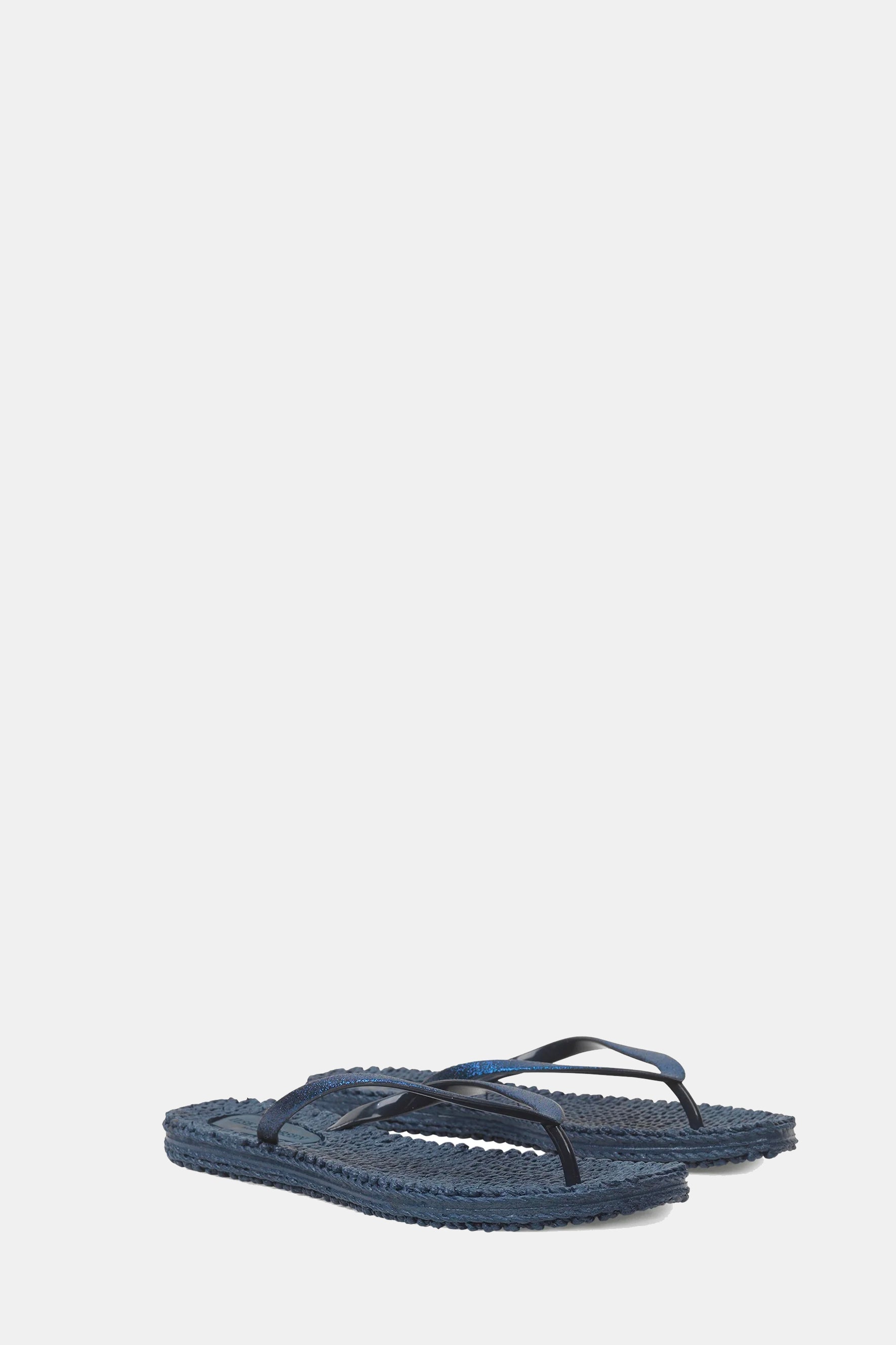 Cheerful Glitter Flip Flops - Indigo by Ilse Jacobsen — alternate view