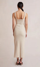 Iris Midi Dress - Macadamia by Bec & Bridge — view 5