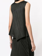 Diagonal Pleats Top - Black by Issey Miyake — view 3