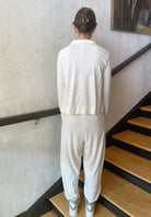 Boxy Fit Cotton Jersey Jacket - Ivory by Transit Par-Such — view 3