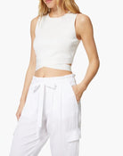 Satin Pocket Allyn Pant - Ivory by Ramy Brook — view 4