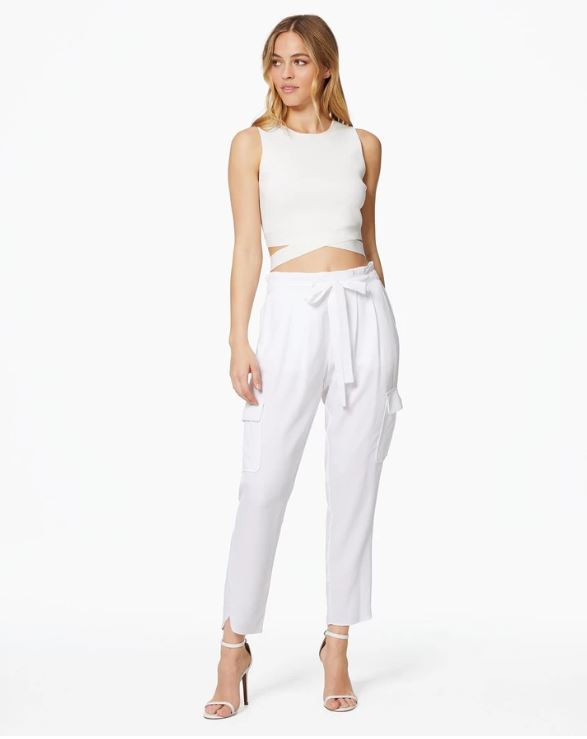 Satin Pocket Allyn Pant - Ivory by Ramy Brook — alternate view
