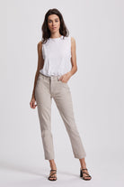 Barbara High Rise Crop Straight Jean - Ivory by Hudson | 25 South Boutiques