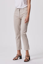 Barbara High Rise Crop Straight Jean - Ivory by Hudson — alternate view