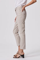 Barbara High Rise Crop Straight Jean - Ivory by Hudson — view 3