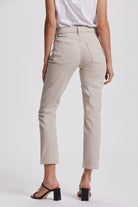 Barbara High Rise Crop Straight Jean - Ivory by Hudson — view 4