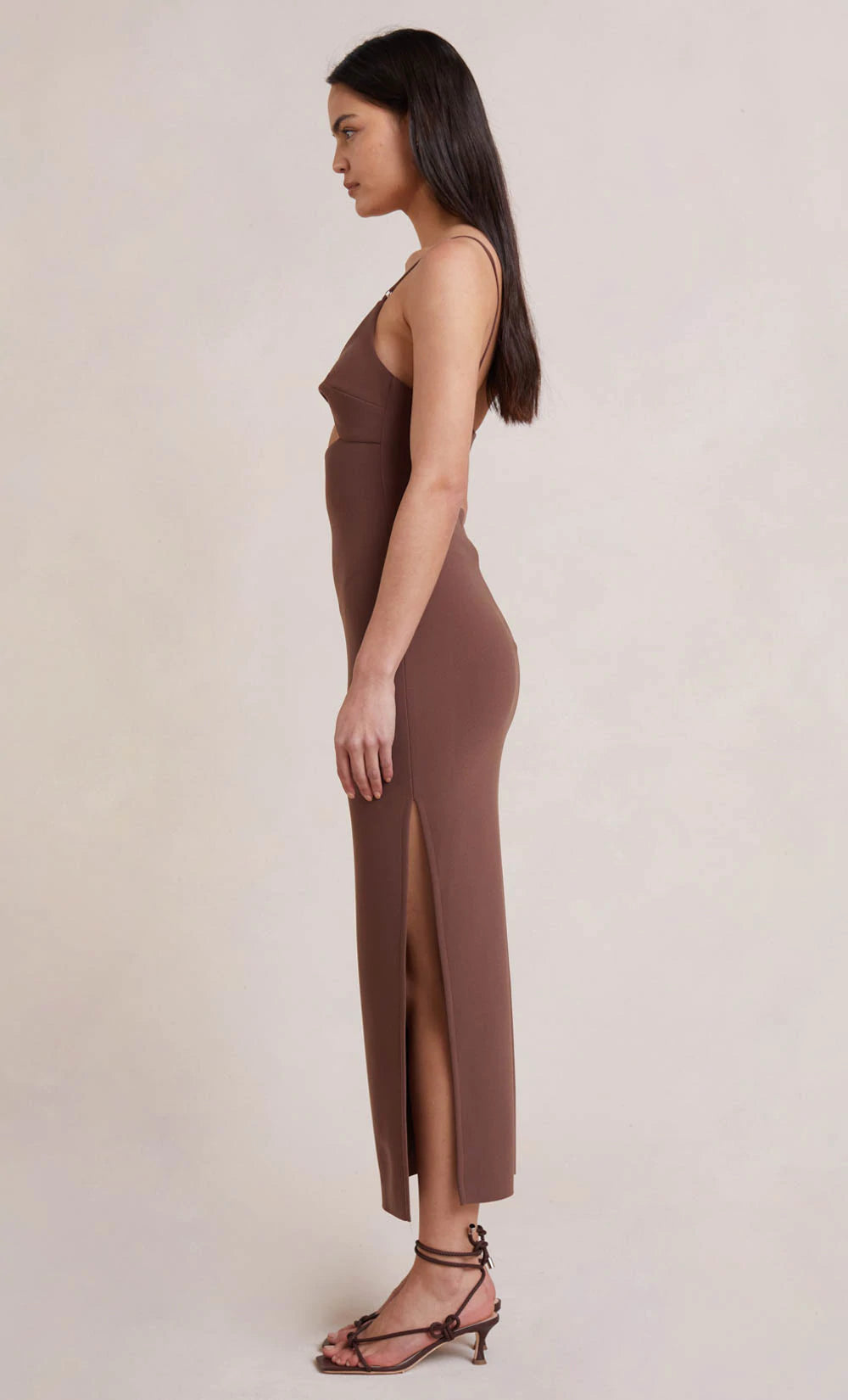 Ivy Midi Dress - Dark Chocolate by Bec & Bridge — view 3