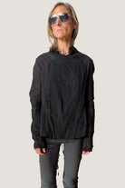 Fitted Cotton Blouse - Black by Rundholz | 25 South Boutiques