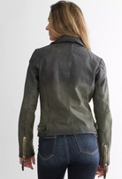 Karyn Leather Jacket - Jade by Mauritius — view 4